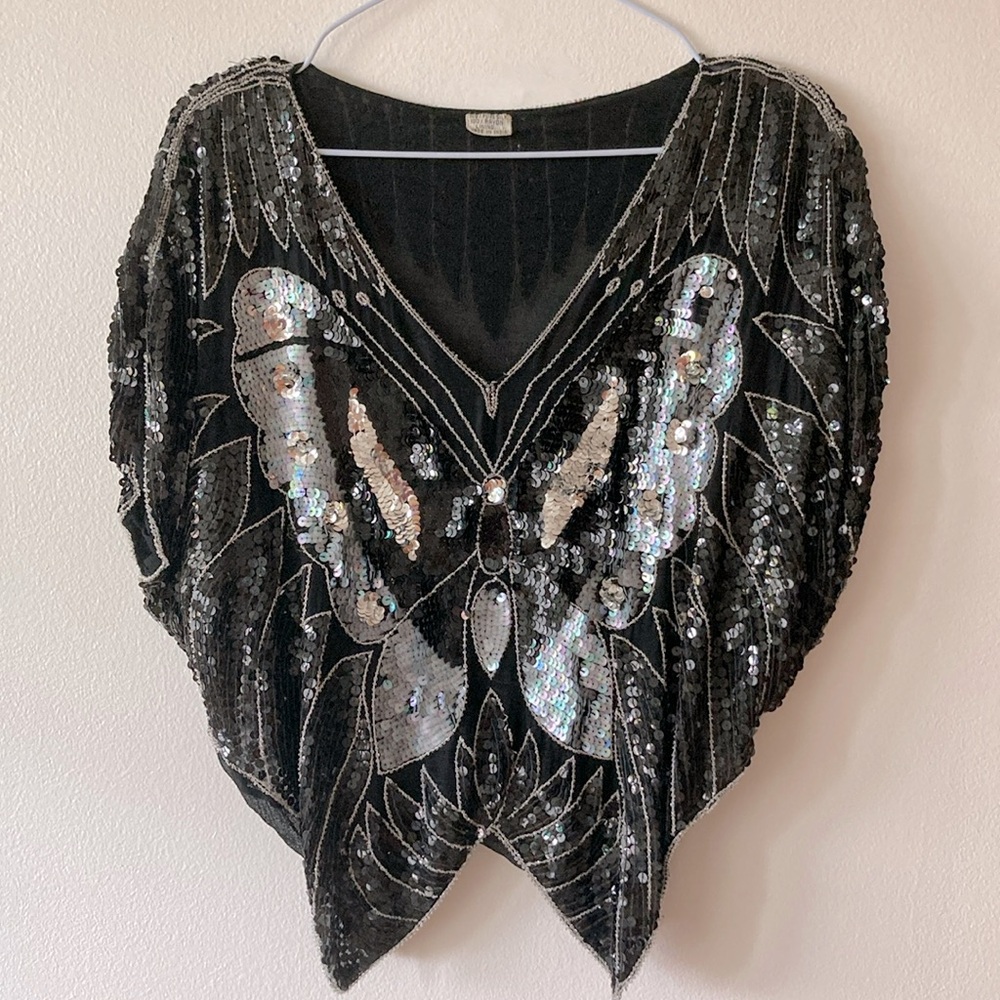 Vintage 70’s BUTTERFLY top